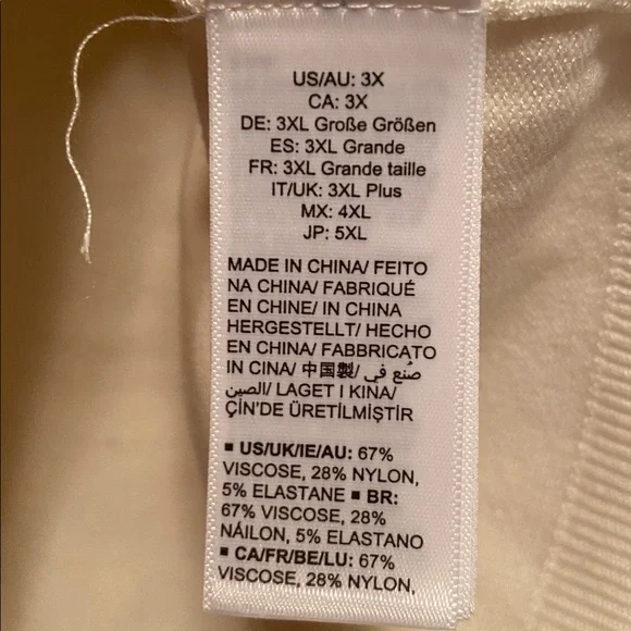 The Drop Whisper White Long Sleeve Mock Neck Sweater…size 3X - Picture 4 of 5